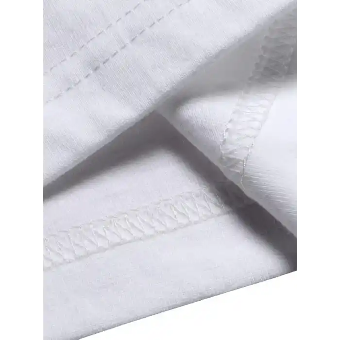 Güneş Gözlüğü Grafikli Karikatür Tavşan Oversize Kısa Kollu Tişört Çift Tişört, İlkbahar Ve Yaz - Beyaz