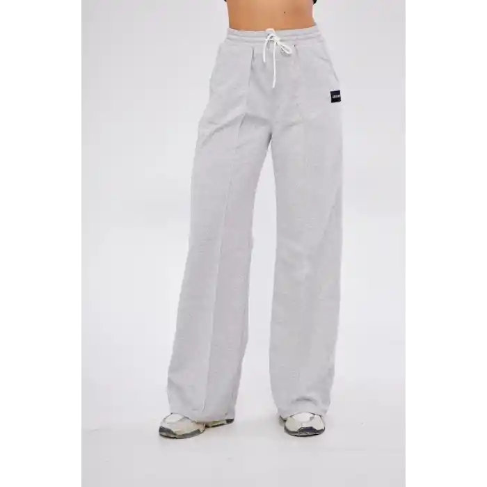 İki iplik Bol Paça Eşofman Pantalon - Gri