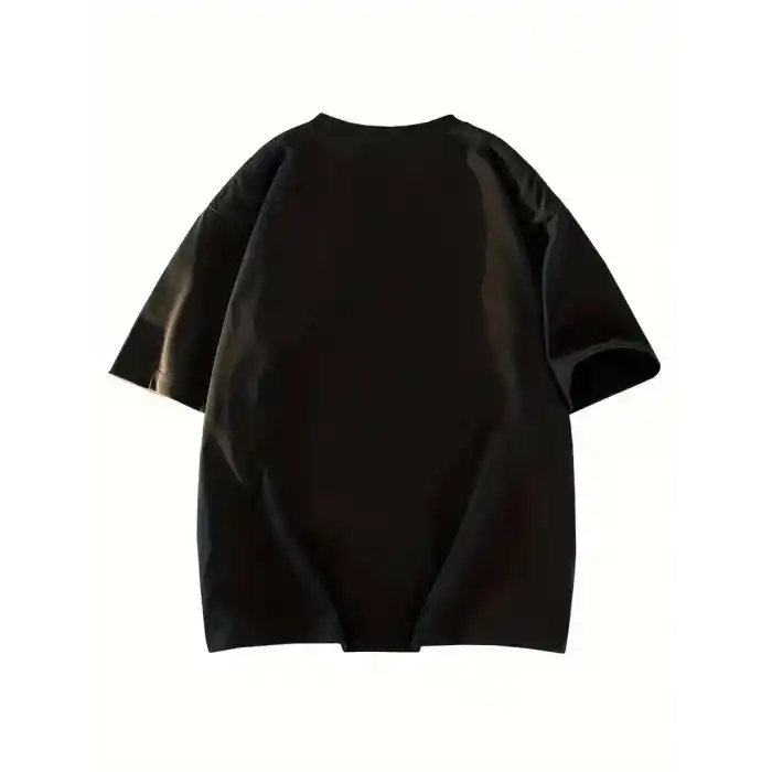 Kadın Eğlenceli Harf NY Baskılı Bisiklet Yaka Tişört - Rahat Polyester, Makinede Yıkanabilir - Yaz ve Fitness için Mükemmel, Yuvarlak Yaka - Siyah