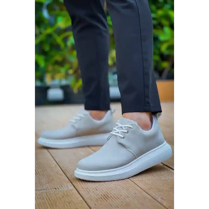 KB-003 Kuback Gri Süet Bağcıklı  Günlük Erkek Ayakkabı