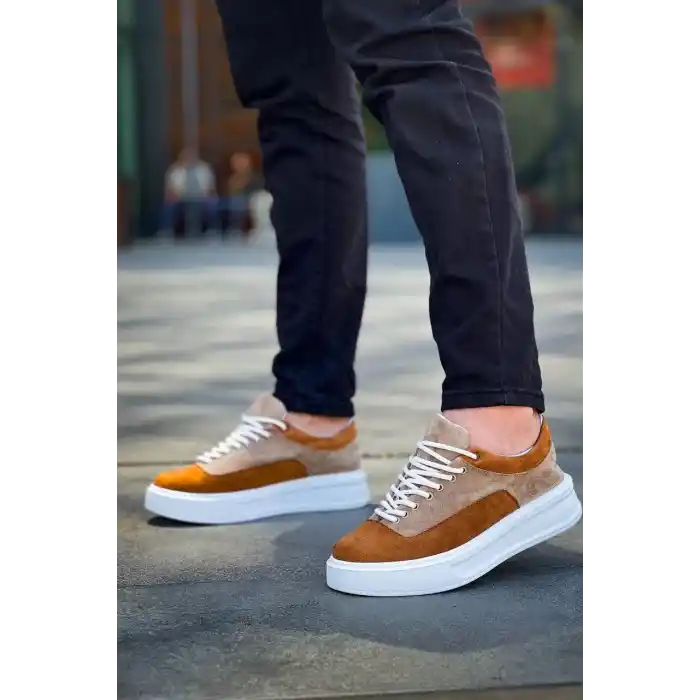 KB-005 Kuback Vizon Taba Süet Bağcıklı  Günlük Erkek  Ayakkabı