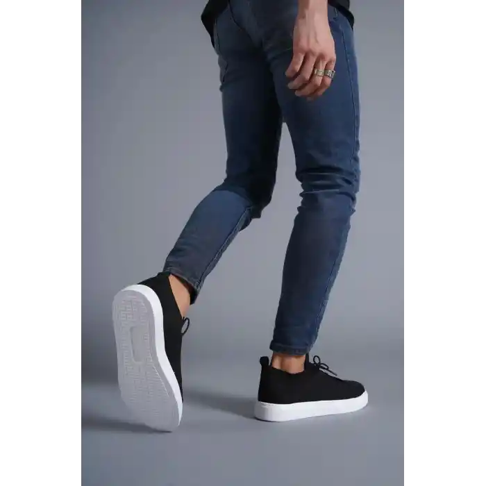 KB-112   Kuback Siyah Triko Bağcıklı  Günlük Erkek  Ayakkabı