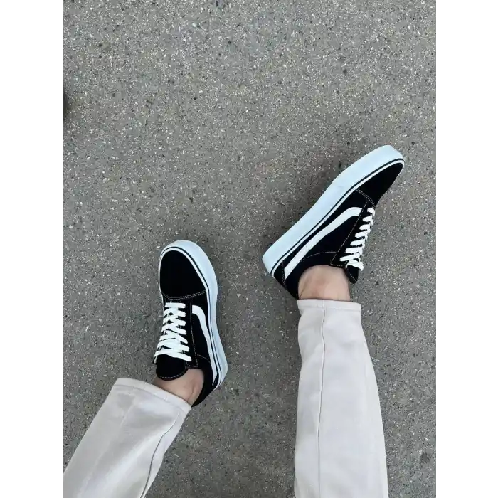 KB-V1 Kuback Siyah Beyaz Detaylı Günlük Erkek Ayakkabı