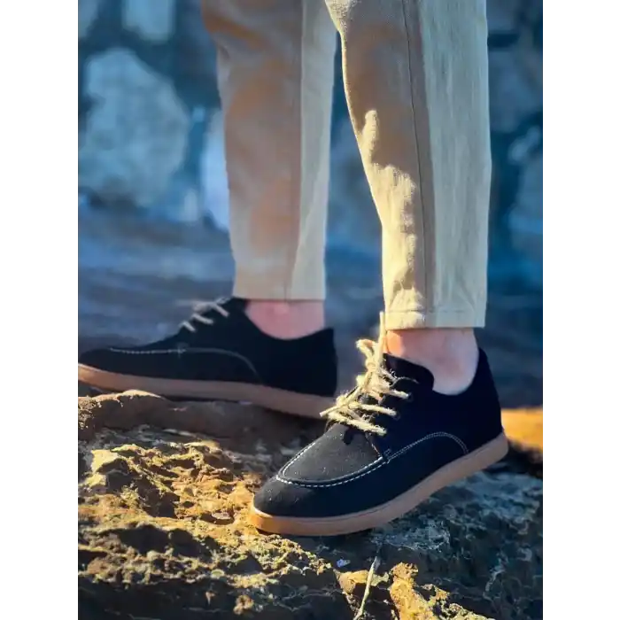 KB-X5 Kuback Siyah  Süet Bağcıklı  Günlük Erkek Ayakkabı