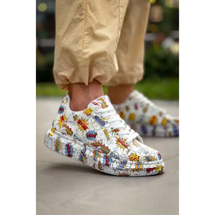 KB-X500  Kuback  Beyaz Boom  Bağcıklı  Günlük Erkek  Ayakkabı