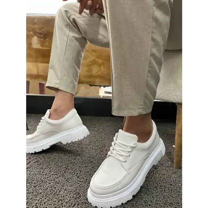 KB-X6 Kuback Beyaz Cilt Günlük Erkek Ayakkabı