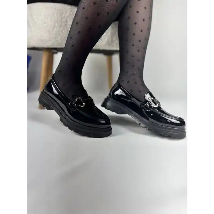 KB-ZN101 Kuback Kömür Rugan Günlük Kadın Babet