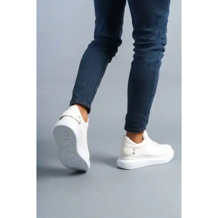 KB047  Kuback Beyaz Crocodile Günlük Erkek  Ayakkabı