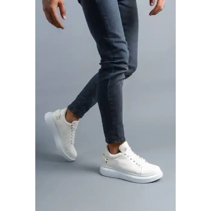 KB047  Kuback Beyaz Crocodile Günlük Erkek  Ayakkabı