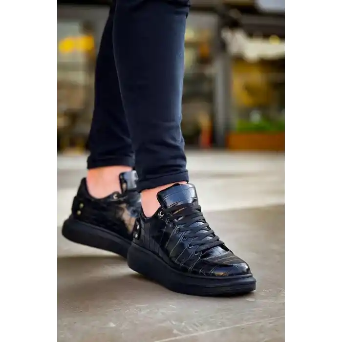 KB047  Kuback Kömür Crocodile Günlük Erkek  Ayakkabı