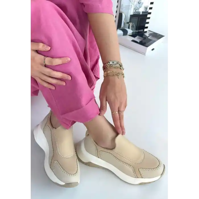 Kendy Bej Cilt Spor Ayakkabı