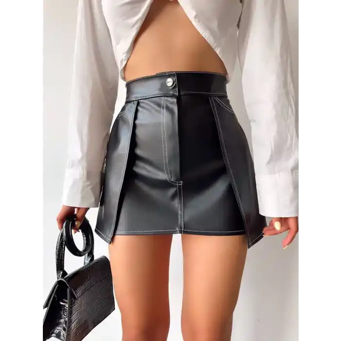 Kontrast deri etek siyah w260015