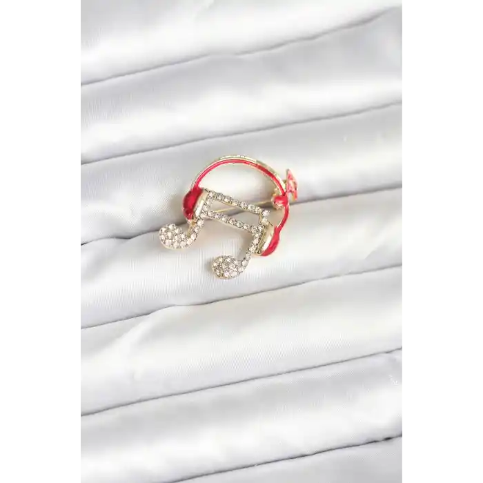 Kulaklıklı Nota Model Broş