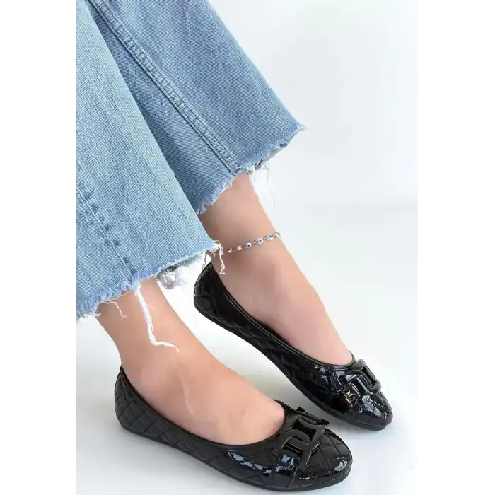 Lawy Siyah Rugan Babet Ayakkabı