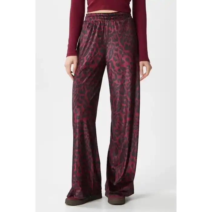 Leopar desen pantolon