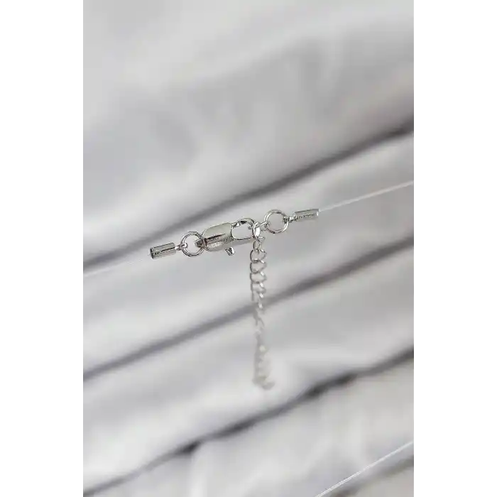 Misineli Topcuk Model Gümüş Renk Hayalet Kolye