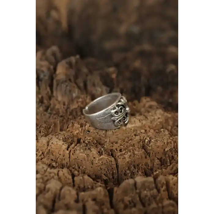 Motifli Ayarlanabilir Erkek Yüzük