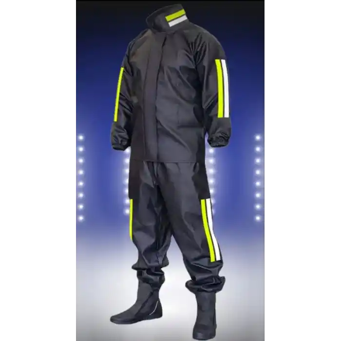 Motorcu Kurye Su Geçirmez Yağmurluk Takım - Siyah