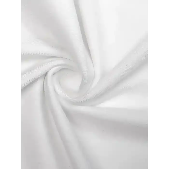 Newtro Baskılı Oversize Bisiklet Yaka T-shirt - Beyaz