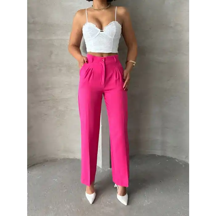 Palazzo fuşya pantolon