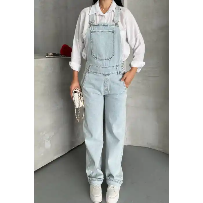 Pantolon kar yıkama salopet mavi d2514