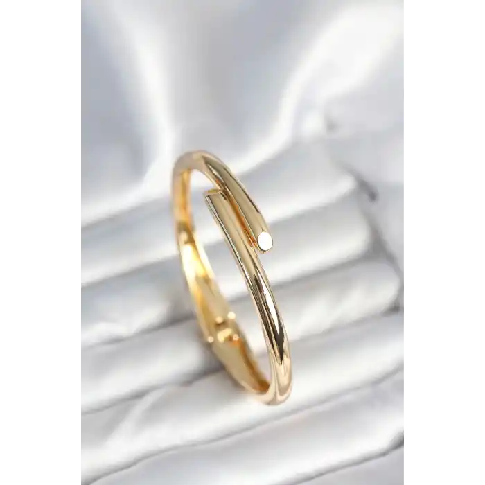 Pirinç Gold Renk Kadın Kelepçe Bileklik