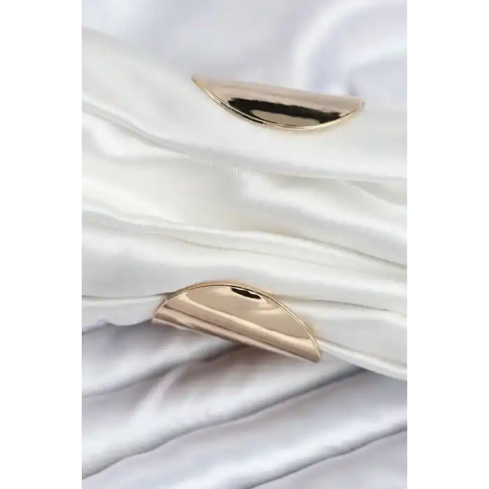 Pirinç Gold Renk Kıvrımlı Yarım Kelepçe Bileklik