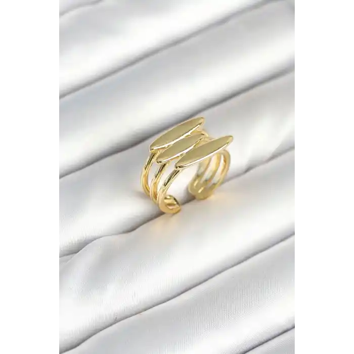 Pirinç Gold Renk Vİntage Model Kadın Yüzük