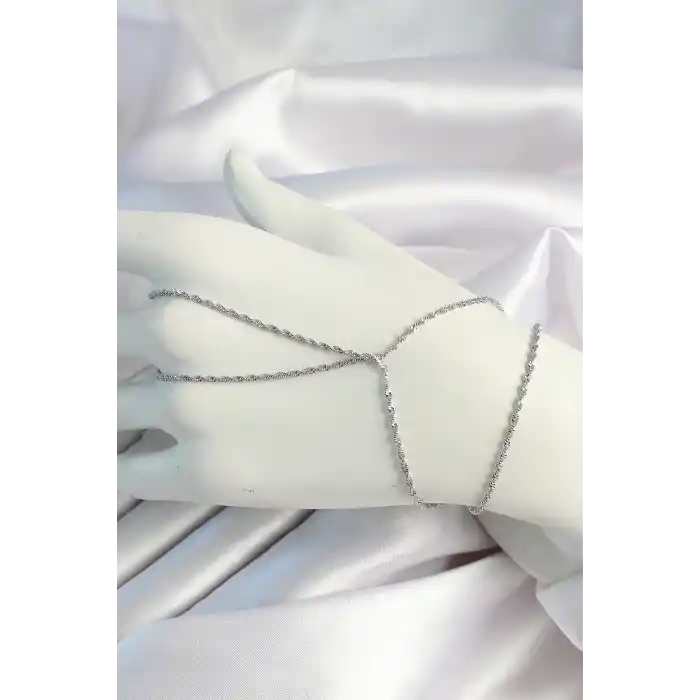 Pirinç Gümüş Renk Burgu Zincirli Şahmeran