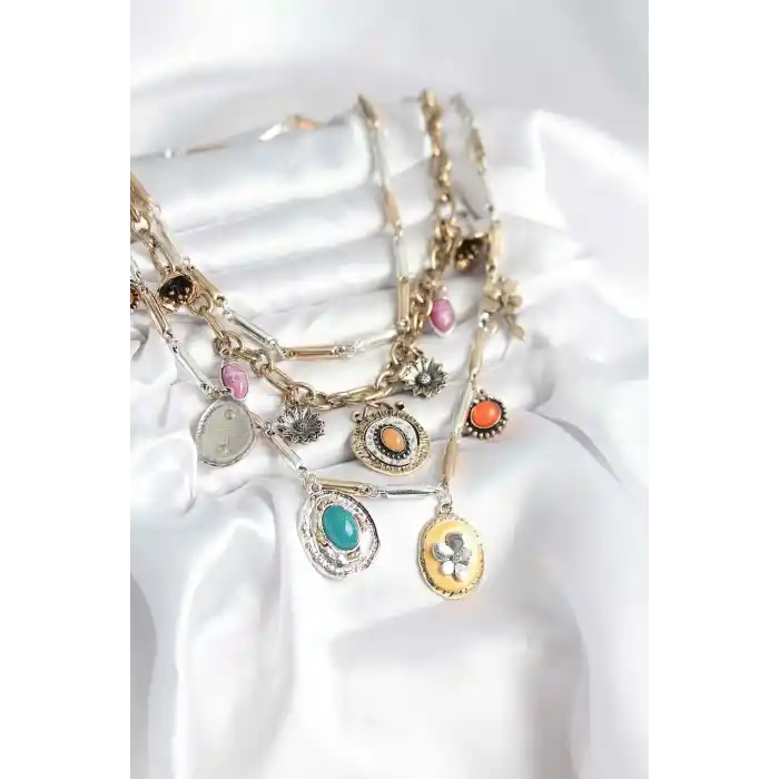 Pirinç Otantik Kolye Seti