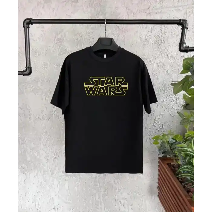 Star Wars Baskılı Çocuk T-Shirt - Siyah