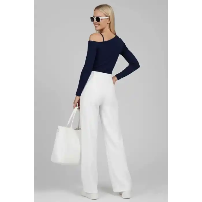 Tek Omuz İpli Bluz Lacivert T4328