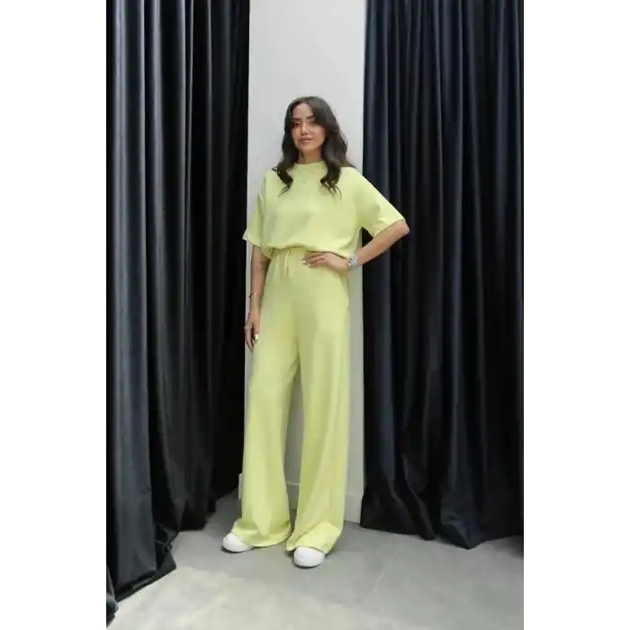 Tshirt alt üst modal takım sarı