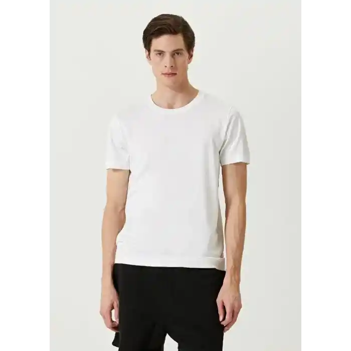 Unisex Basic Bisiklet Yaka Regular T-Shirt - Beyaz