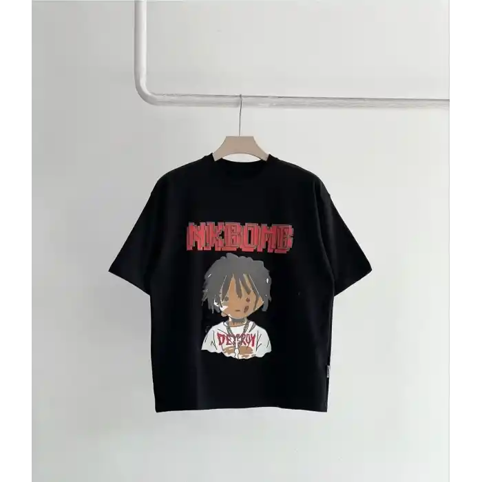 Unisex Çocuk Baskılı T-Shirt - Siyah