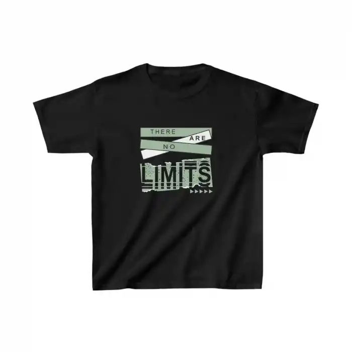 Unisex Çocuk Baskılı T-Shirt - Siyah