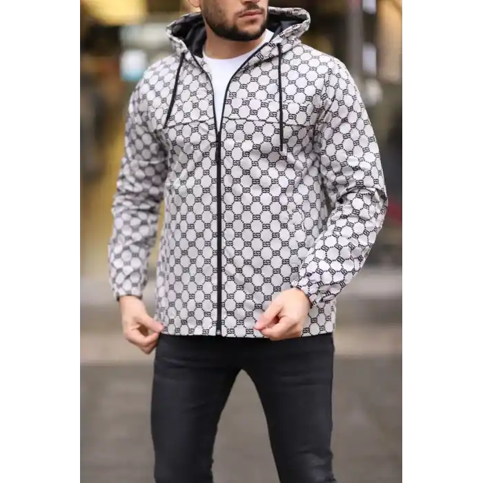 Unisex Kapüşonlu İçi Astarlı Yağmurluk - Gri