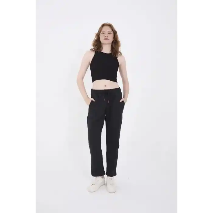 Unisex Üç İplik Basic Eşofman Pantolon - Antrasit