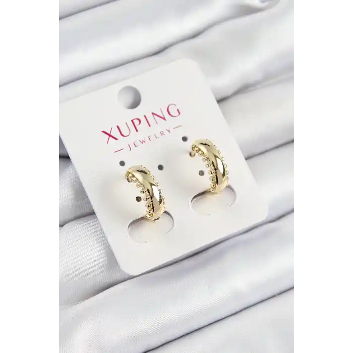 Xuping Çit Halka Model Gold Renk Kadın Küpe