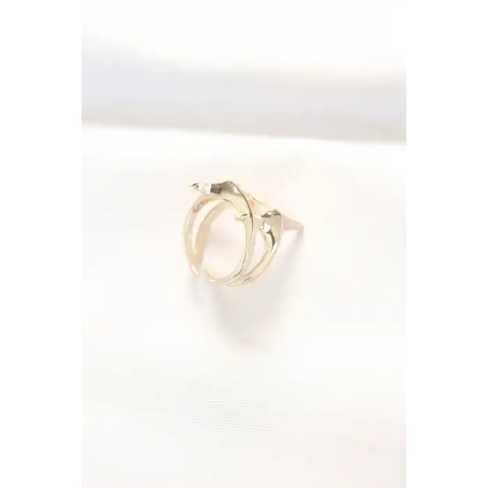 Yıldız Model Gold Renk Ayarlanabilir Yüzük