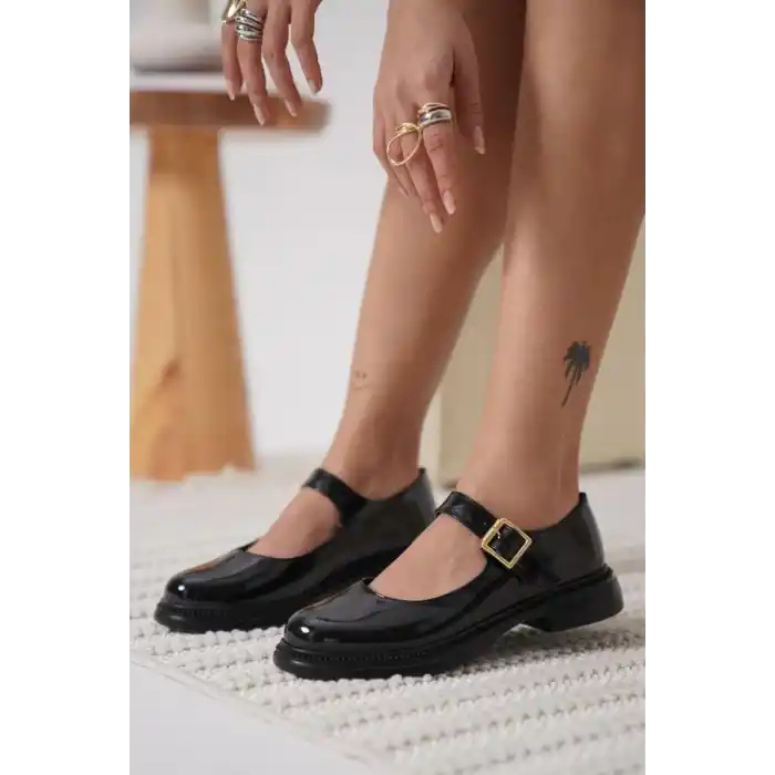 Yokox Siyah Rugan Oxford Ayakkabı