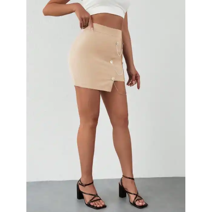 Zincirli mini etek s241008