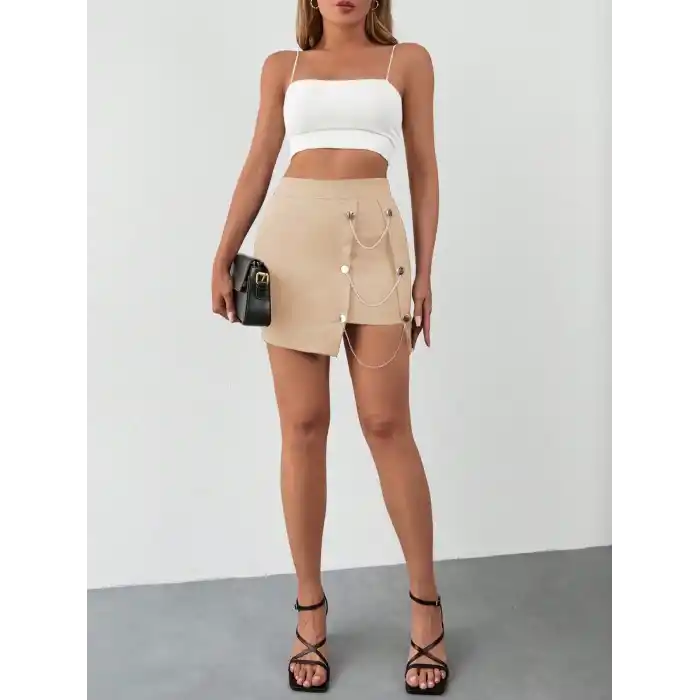 Zincirli mini etek s241008