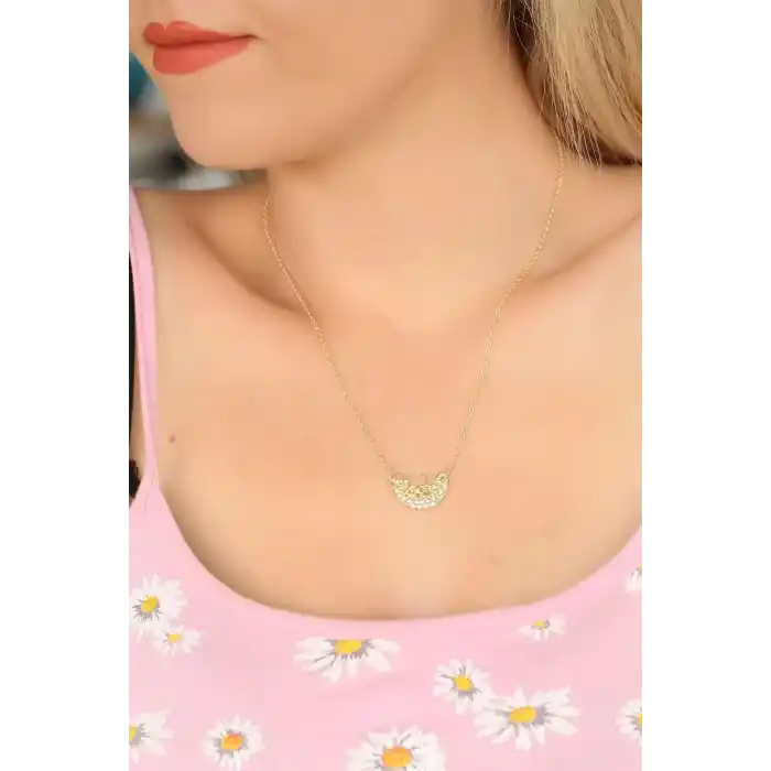 Zirkon Taşlı Bayan Kolye