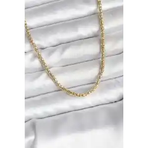 14K Gold Renk Kaplama Boru Zincir Model CM Kadın Kolye