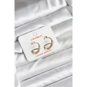 14K Gold Renk Kaplama CM Kadın Küpe