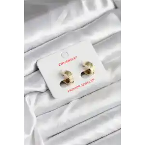 14K Gold Renk Kaplama CM Kadın Küpe