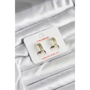 14K Gold Renk Kaplama CM Kadın Küpe