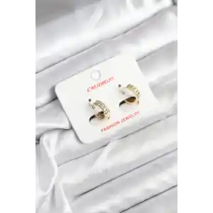 14K Gold Renk Kaplama CM Kadın Küpe