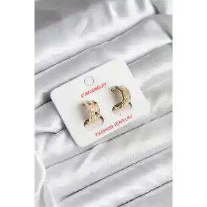 14K Gold Renk Kaplama CM Kadın Küpe